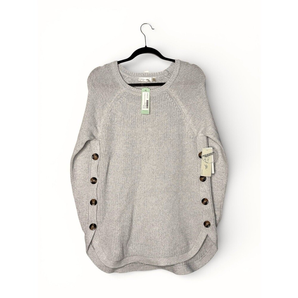 RD Style Stitch Fix Rowca Side Button Beige XL Knit Sweater Women’s Cotton Blend